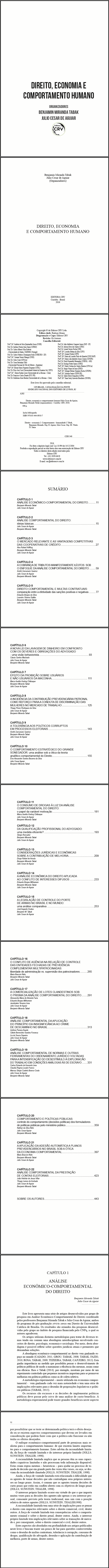 DIREITO, ECONOMIA E COMPORTAMENTO HUMANO